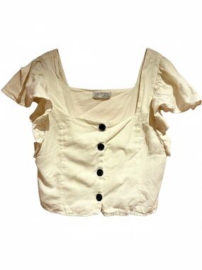 Zara summer crop festival preppy top